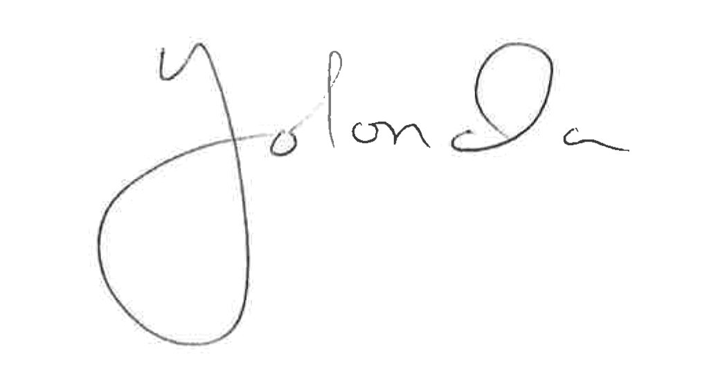 Yolonda signature