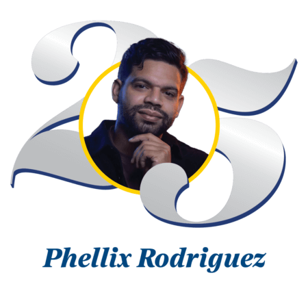 Phellix Rodriguez in center of 25