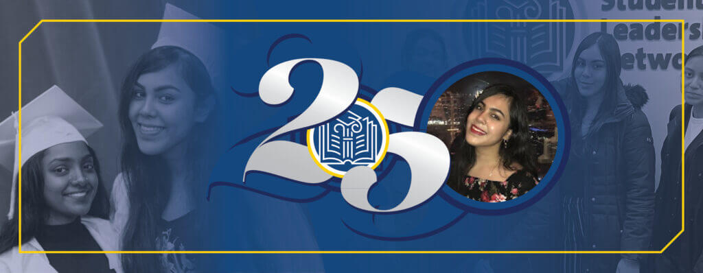 Stylized hheader banner with past and present pictures of Janna.