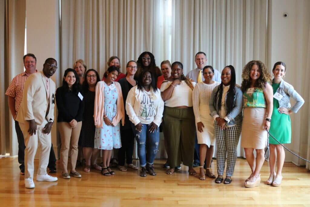 TYWLS administrators and the GE team gather for a picture on the last day  of the retreat.