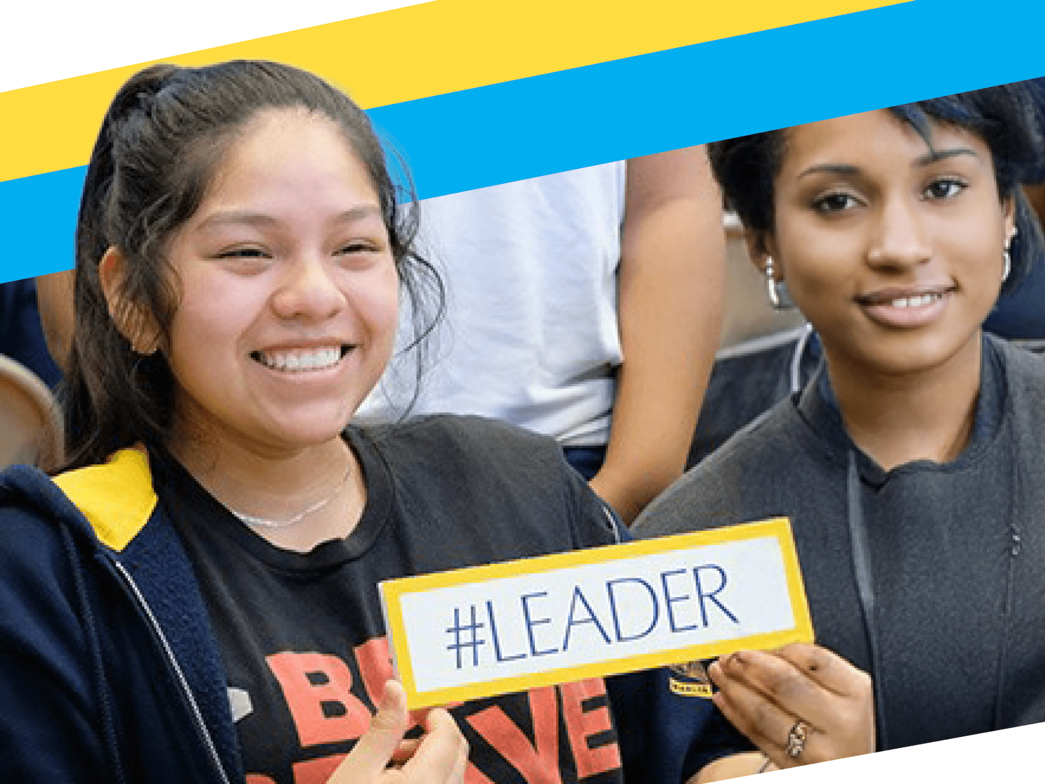 Two students pose together