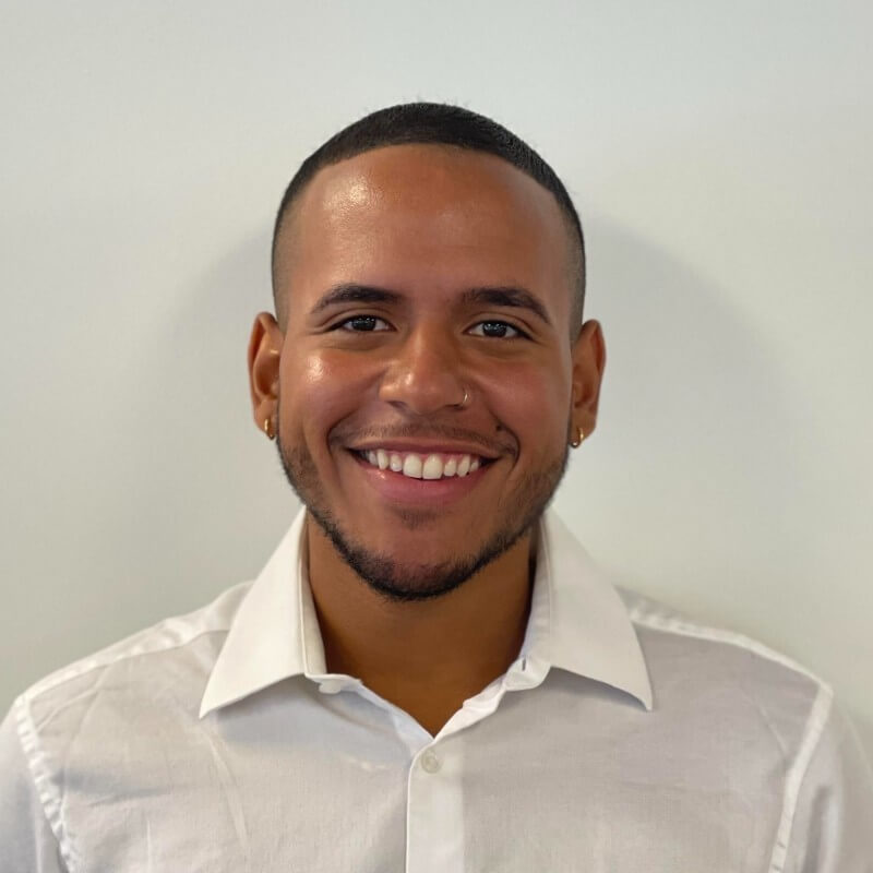 young man in a professional button up shirt