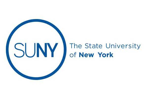 SUNY logo featuring SUNY in a blue circle on the left and The State University of New York in blue text on the right.